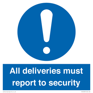 All deliveries must report to security